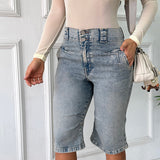 Bermuda Denim Efecto Dirty