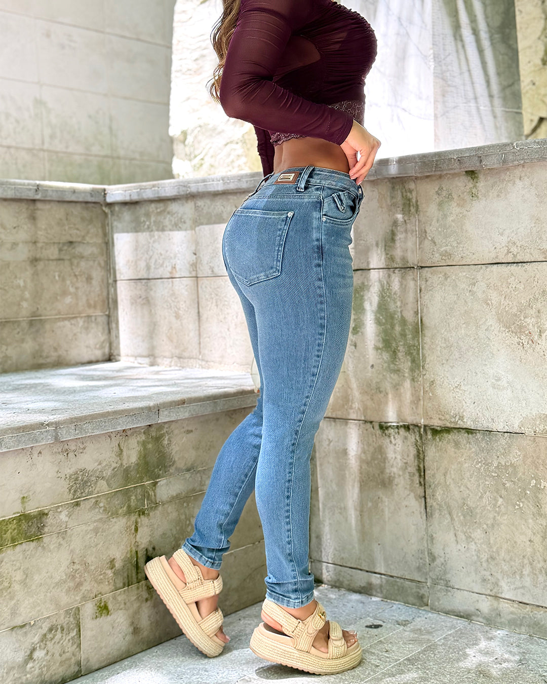Jean Skinny Con Cadena