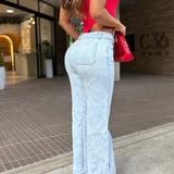 Jean Wide Leg Arabescos